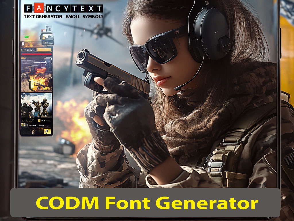 CODM name generator font