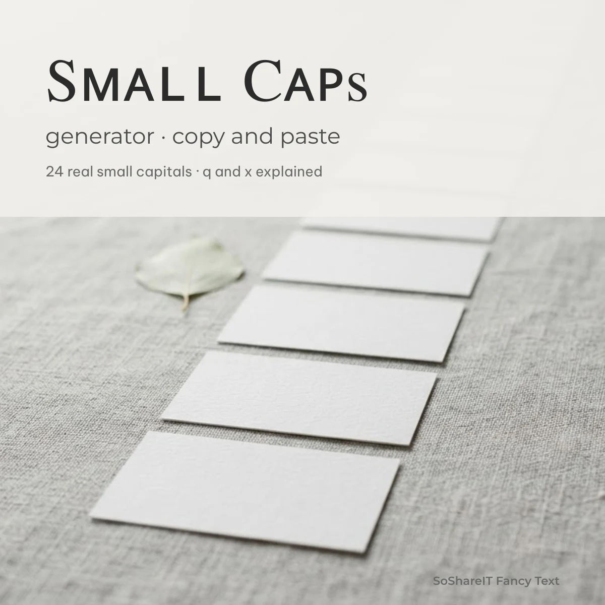 Small caps generator copy and paste