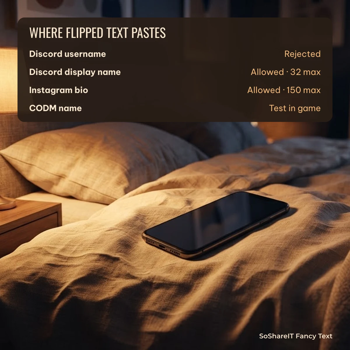 Upside down text on Discord Instagram and CODM Upside down text on Discord Instagram and CODM